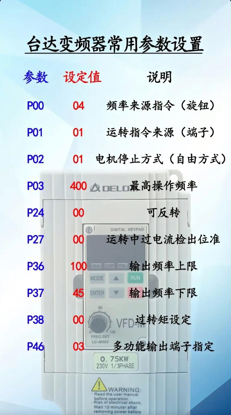 delta變頻器參數設置，delta變頻器怎么調頻率