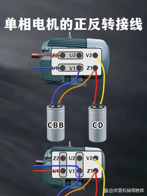 單相電機(jī)正反轉(zhuǎn)接線圖，單相電機(jī)接線圖220v