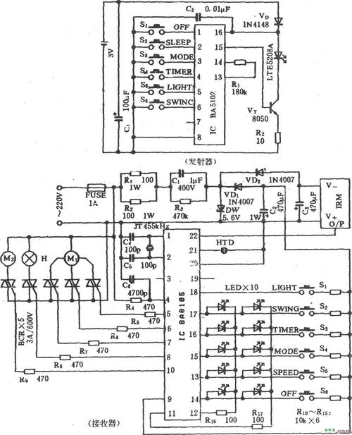 遙控風(fēng)扇電路板維修電路圖及視頻教程，美的遙控風(fēng)扇電路板維修視頻