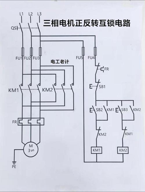 電機正反轉控制電路圖的講解視頻，電機正反轉原理